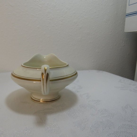 Vintage Ceramic Serving Bowl w/Lid & Gravy Boat Dish Bowl  K T & K Gold Trim - Picture 12 of 16